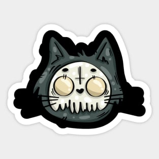 Cats Halloween, Gothic Kittens Sticker